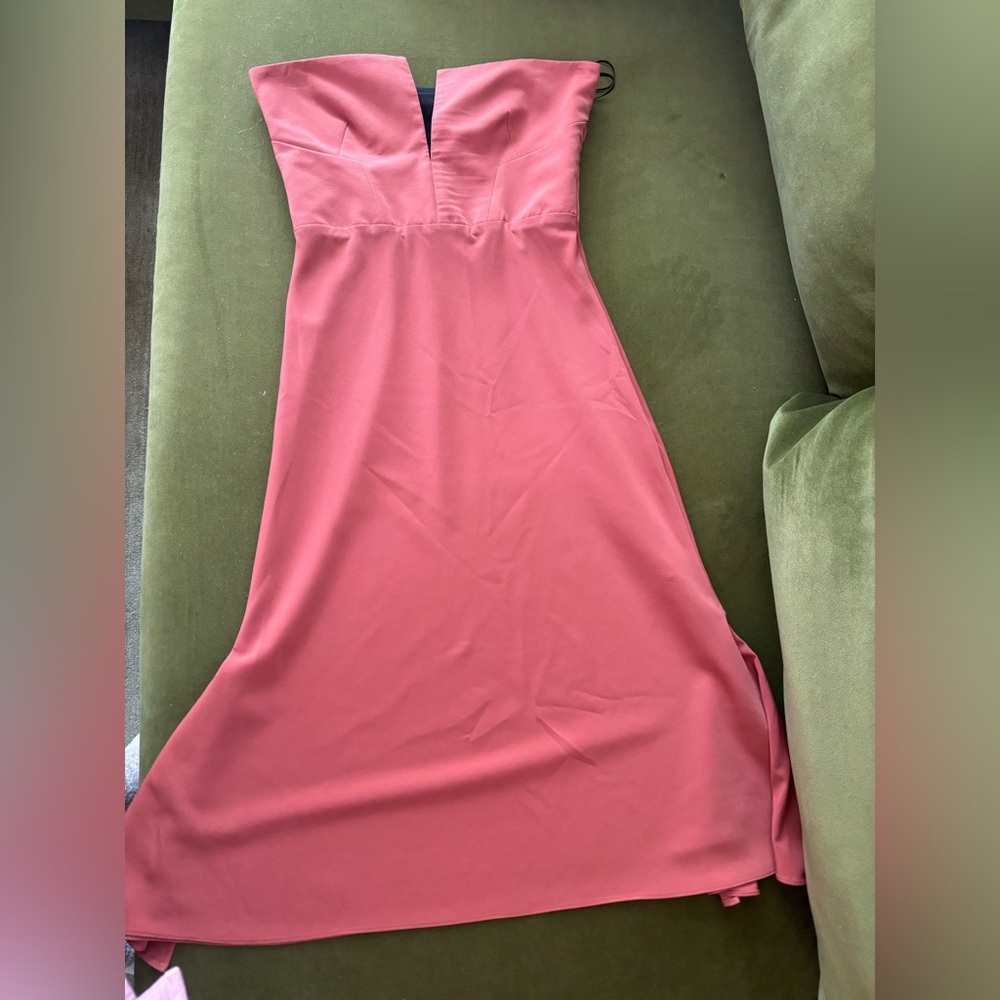 Topshop Pink Strapless Dress - Size 4